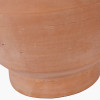 Inna Natural Urn Terracotta Table Lamp Base with Lino 35cm White Self Lined Linen Cylinder Lampshade