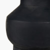 Inna Black Urn Terracotta Table Lamp Base with Henry 35cm White Handloom Cylinder Lampshade