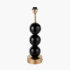 Sofia Black and Gold Enamel 3 Ball Table Lamp Base