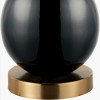 Sofia Black and Gold Enamel Table Lamp Base with Harry 35cm Black Cotton Mix Cylinder Lampshade