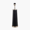 Laurence Black Croc Leather and Silver Table Lamp Base with Milos 35cm Natural Linen Tapered Lampshade