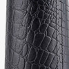 Laurence Black Croc Leather and Silver Table Lamp Base