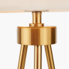 Houston Brushed Brass Metal Tripod Table Lamp