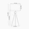 Houston Brushed Brass Metal Tripod Table Lamp