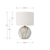 Viejo Grey Stone Effect Ceramic Table Lamp