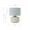 Kai Duck Egg Textured Ceramic Table Lamp