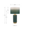 Lushan Green Scalloped Ceramic Table Lamp