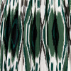 Canterbury Antique Silver Metal Floor Lamp Base with Izara 45cm Racing Green Ikat Patterned Mushroom Pleat Tapered Lampshade
