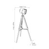 Capstan White Wash and Silver Metal Tripod Floor Lamp