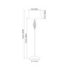 Jenna Silver Metal Twist Detail Floor Lamp
