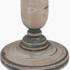 Captiva Grey Wash Mango Wood Floor Lamp Base with Thiago 45cm Natural Stripe Mushroom Pleat Tapered Lampshade