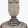 Captiva Grey Wash Mango Wood Floor Lamp Base with Thiago 45cm Ocean Blue Stripe Mushroom Pleat Tapered Lampshade