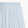 Captiva Grey Wash Mango Wood Floor Lamp Base with Thiago 45cm Ocean Blue Stripe Mushroom Pleat Tapered Lampshade