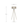 Rabanne Slatted Antique Wood Tripod Floor Lamp
