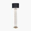 Langston Satin Brass Metal Column Floor Lamp