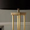 Langston Satin Brass Metal Column Floor Lamp