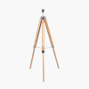 Sumba Bamboo Tripod Floor Lamp Base with Harley 50cm Slubby Hopsack Empire Lampshade