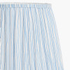Alia Grey Wash Turned Mango Wood Floor Lamp Base with Thiago 45cm Ocean Blue Stripe Mushroom Pleat Tapered Lampshade