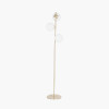 White Orb and Gold Metal Floor Lamp
