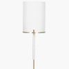 Midland Champagne Gold Metal and Marble Effect Floor Lamp