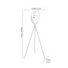 Sona Grey and Silver Diffused Tripod Floor Lamp