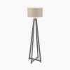 Whitby Grey Wash Wood Tapered 4 Post Floor Lamp Base