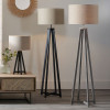 Whitby Grey Wash Wood Tapered 4 Post Floor Lamp Base