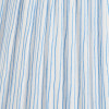 Claudius Nickel Metal Stick Floor Lamp Base with Thiago 40cm Ocean Blue Stripe Mushroom Pleat Tapered Lampshade
