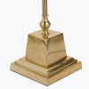 Claudius Gold Metal Stick Floor Lamp Base with Kamilah 40cm Red Chevron Patterned Mushroom Pleat Tapered Lamp Shade