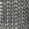 Marin Black Wood Tall Neck Floor Lamp Base with Vienna 45cm Black Chevron Mushroom Pleat Lampshade