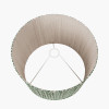 Marin Black Wood Tall Neck Floor Lamp Base with Vienna 45cm Forest Green Chevron Mushroom Pleat Lampshade