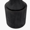 Marin Black Wood Tall Neck Floor Lamp Base with Vienna 45cm Red Chevron Mushroom Pleat Lampshade