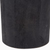 Marin Black Wood Tall Neck Floor Lamp Base with Vienna 45cm Red Chevron Mushroom Pleat Lampshade
