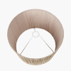 Marin Black Wood Tall Neck Floor Lamp Base with Vienna 45cm Taupe Chevron Mushroom Pleat Lampshade