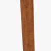 Toma Oiled Wood Tall Neck Floor Lamp Base with Izara 45cm Racing Green Ikat Patterned Mushroom Pleat Tapered Lampshade