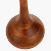 Toma Oiled Wood Tall Neck Floor Lamp Base with Izara 45cm Racing Green Ikat Patterned Mushroom Pleat Tapered Lampshade