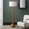 Toma Oiled Wood Tall Neck Floor Lamp