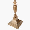 Canterbury Antique Brass Metal Floor Lamp Base with Kamilah 45cm Blue Chevron Patterned Mushroom Pleat Tapered Lamp Shade