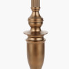 Canterbury Antique Brass Metal Floor Lamp Base with Lino 45cm White Self Lined Linen Cylinder Lampshade
