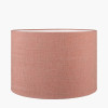 Whitby Natural Wood Tapered 4 Post Floor Lamp Base with Edward 45cm Apricot Linen Cylinder Lampshade