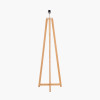 Whitby Natural Wood Tapered 4 Post Floor Lamp