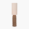 Andros Brown Woven Seagrass Floor Lamp