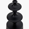 Emilio Matt Black Candlestick Floor Lamp Base with Martigues 45cm Taupe Boucle Tapered Lampshade
