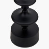 Emilio Matt Black Candlestick Floor Lamp Base with Floressa 45cm Red Floral Patterned Mushroom Pleat Tapered Lamp Shade