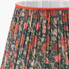 Emilio Matt Black Candlestick Floor Lamp Base with Floressa 45cm Red Floral Patterned Mushroom Pleat Tapered Lamp Shade