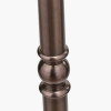 Piero Antique Bronze Metal Candlestick Floor Lamp Base with Ornella 45cm Green Floral Design Mushroom Pleat Empire Lamp Shade
