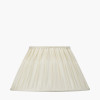 Piero Antique Bronze Metal Candlestick Floor Lamp Base with Garbo 45cm Cream Silk Mix Pinch Pleat Tapered Lampshade