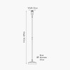 Piero Antique Bronze Metal Candlestick Floor Lamp Base