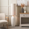 Linnea White Grooved Ceramic Floor Lamp