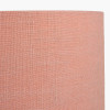Esha Natural Conical Wood Floor Lamp Base with Edward 50cm Apricot Linen Cylinder Lampshade